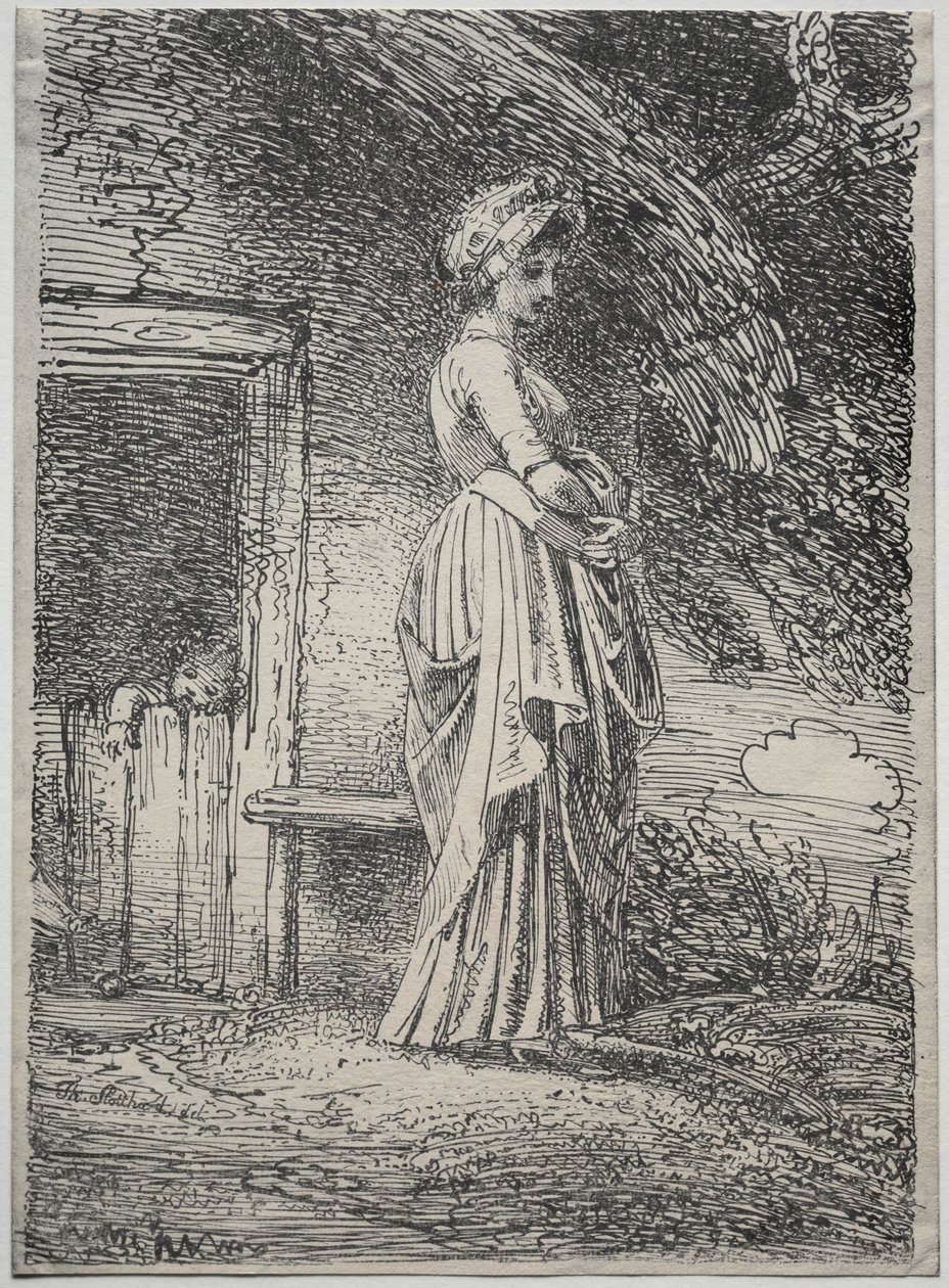 Exemplar av polyautografi: Det förlorade äpplet av Thomas Stothard