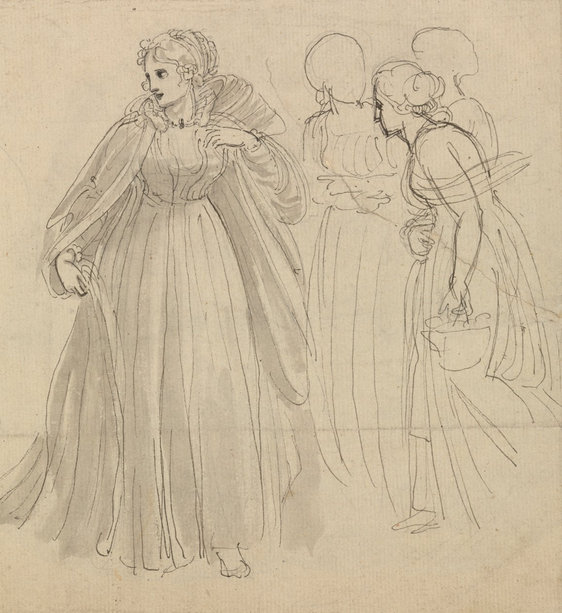 Studera för illustration - En prinsessa med hennes skötare av Thomas Stothard