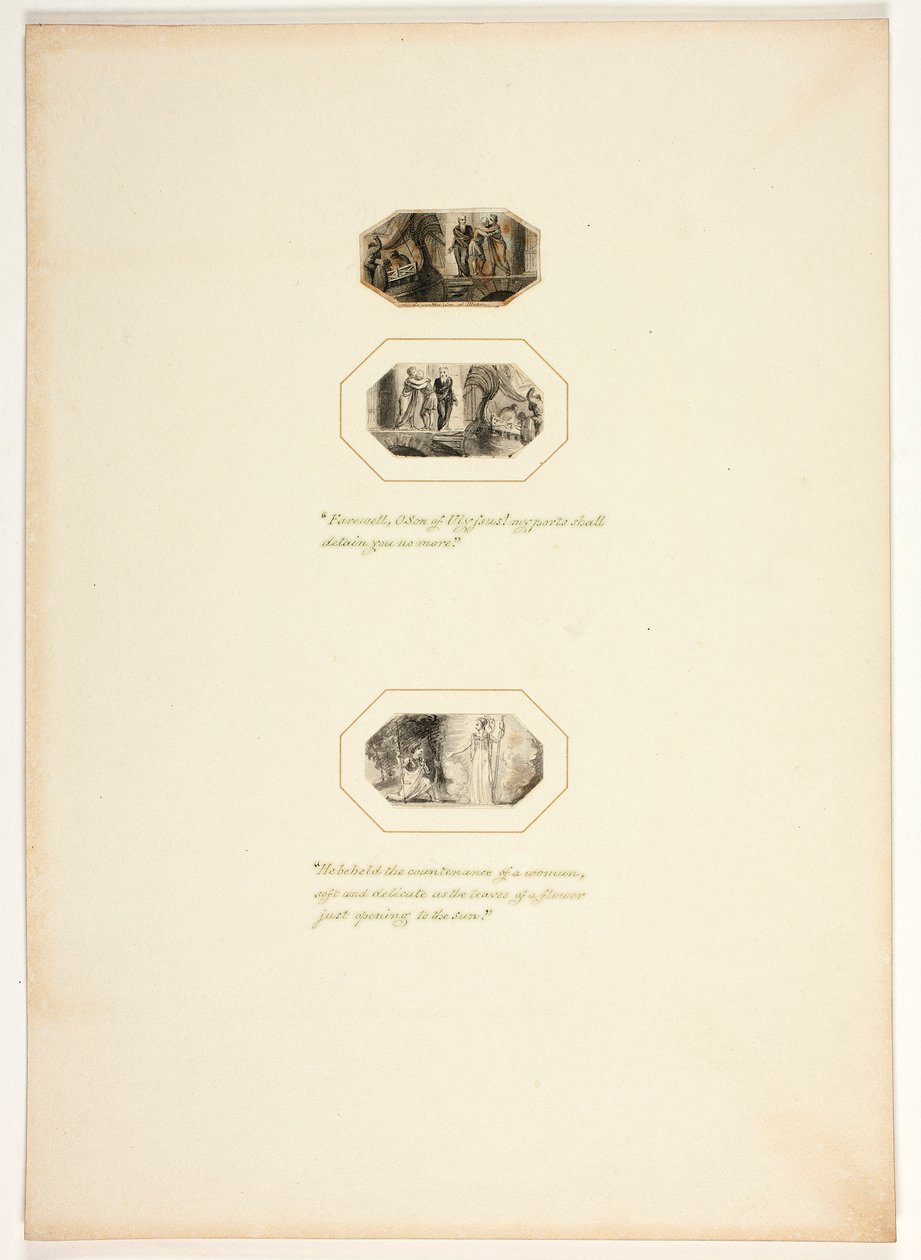 Studie für eine Platte aus Telemachus av Thomas Stothard