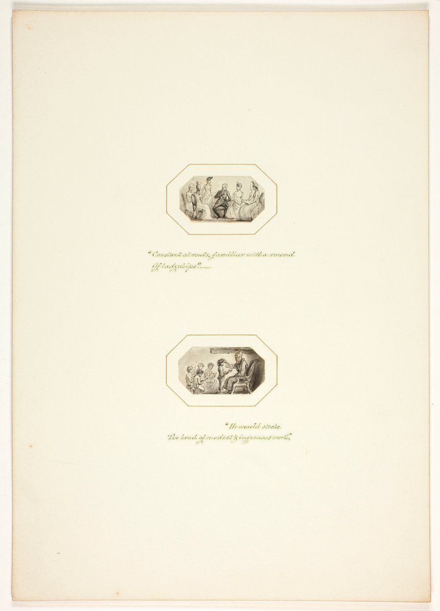 Studie för en plansch ur The Task av Thomas Stothard