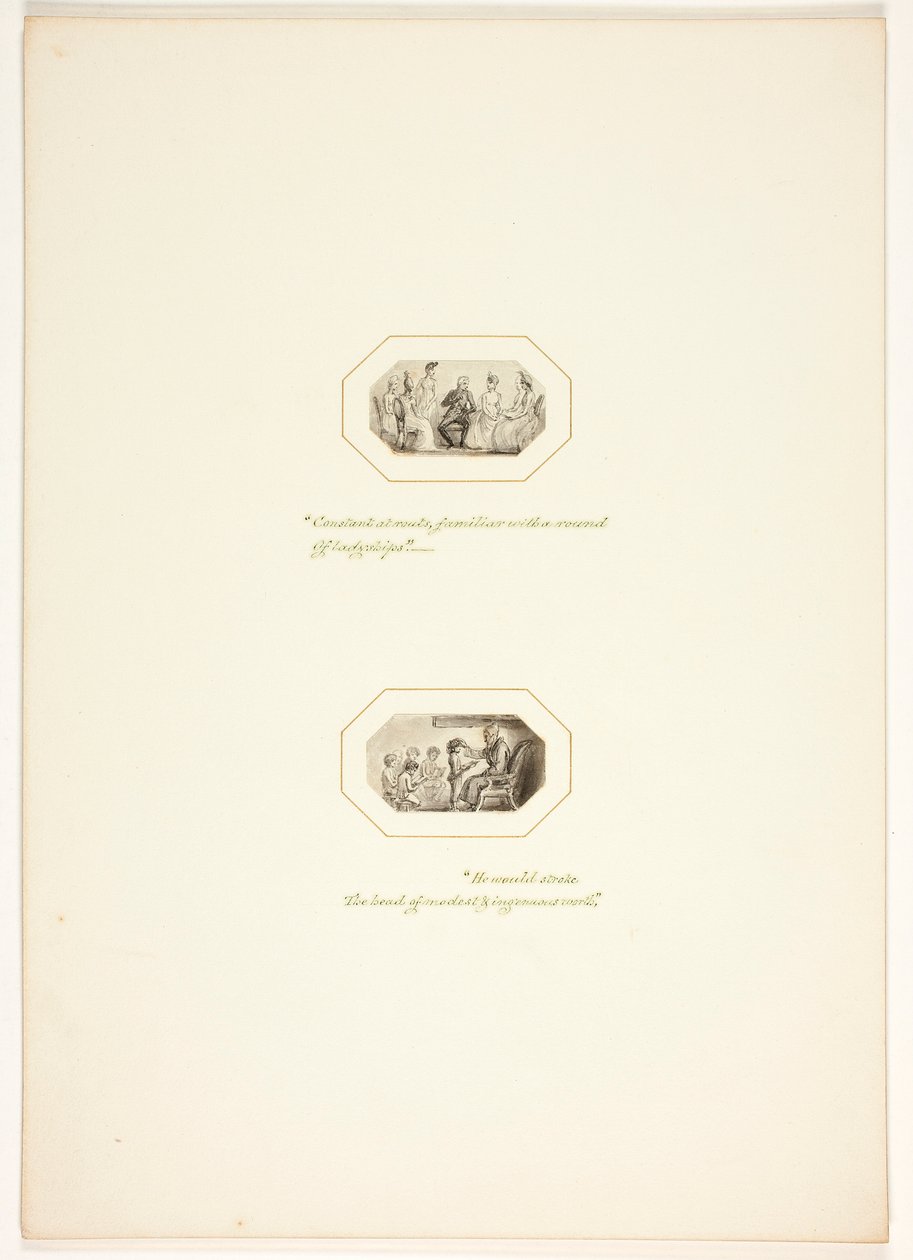 Studie till en plansch ur Uppgiften av Thomas Stothard