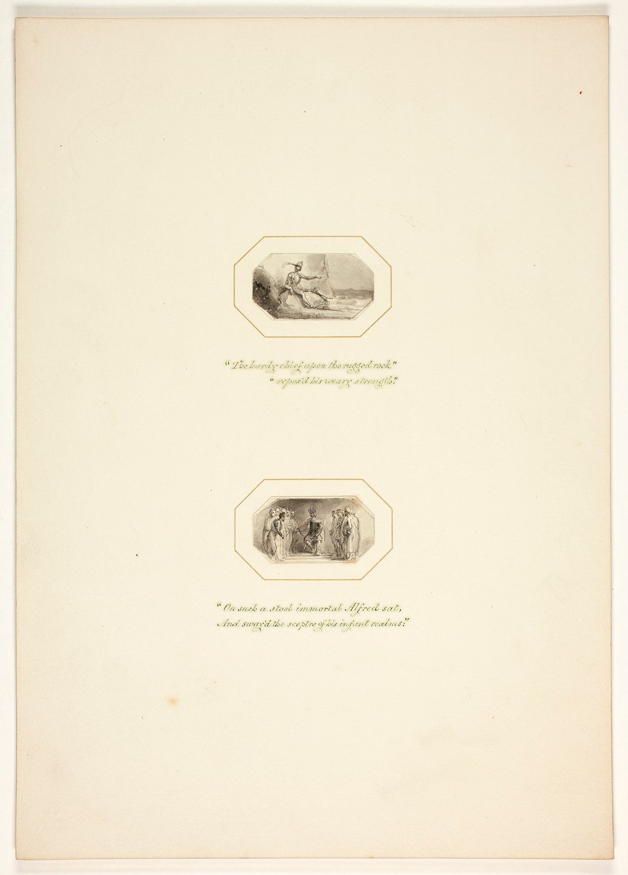 Studie för en plansch ur The Task av Thomas Stothard