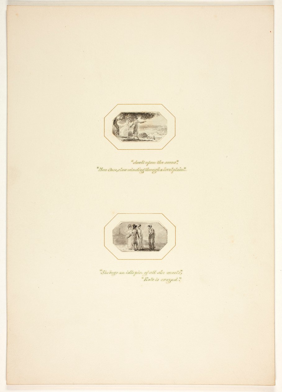 Studie till en plansch ur Uppgiften av Thomas Stothard