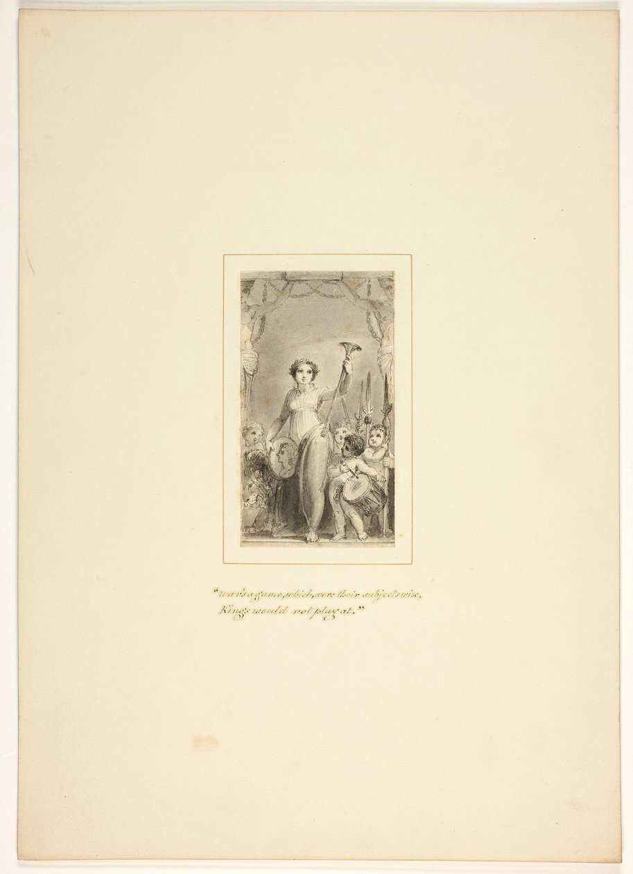 Studie för en plansch ur Uppgiften av Thomas Stothard