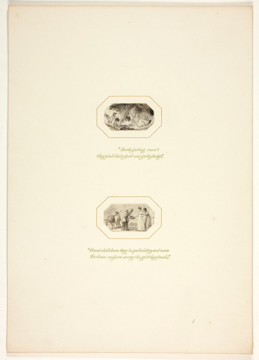 Studie för en plansch ur ”The Task” av Thomas Stothard