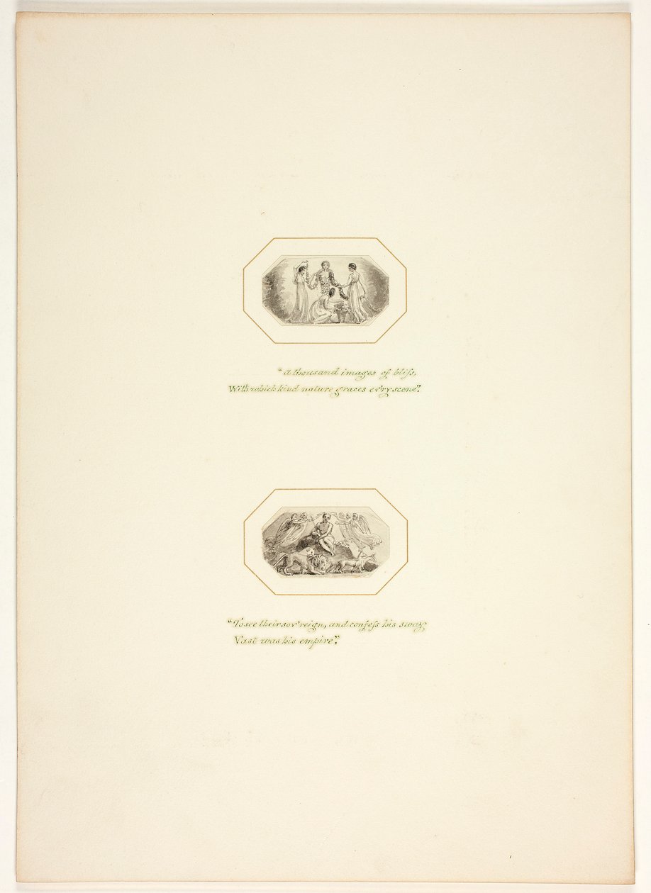 Studie till en plansch ur The Task av Thomas Stothard