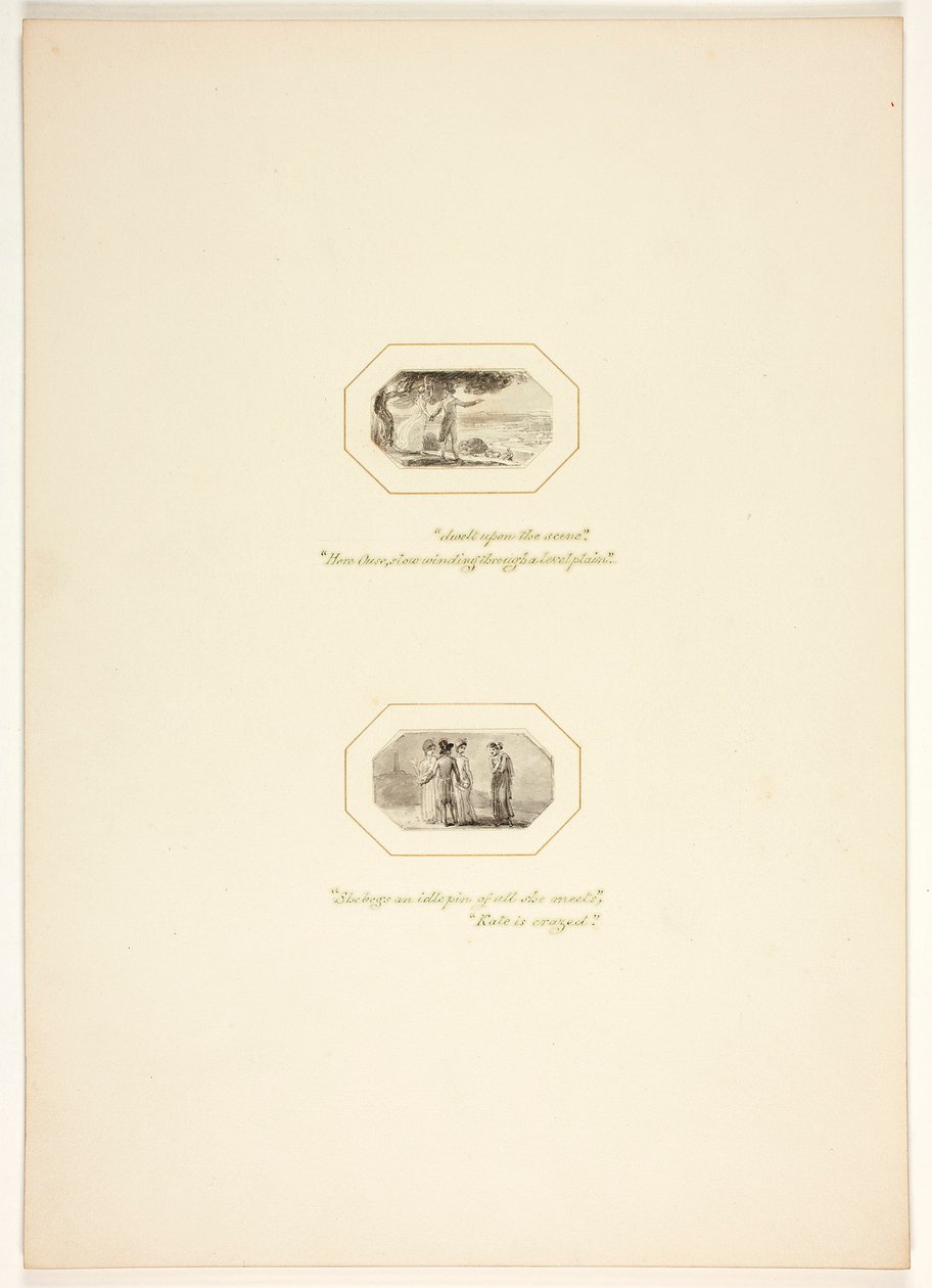 Studie för en plansch ur Uppgiften av Thomas Stothard