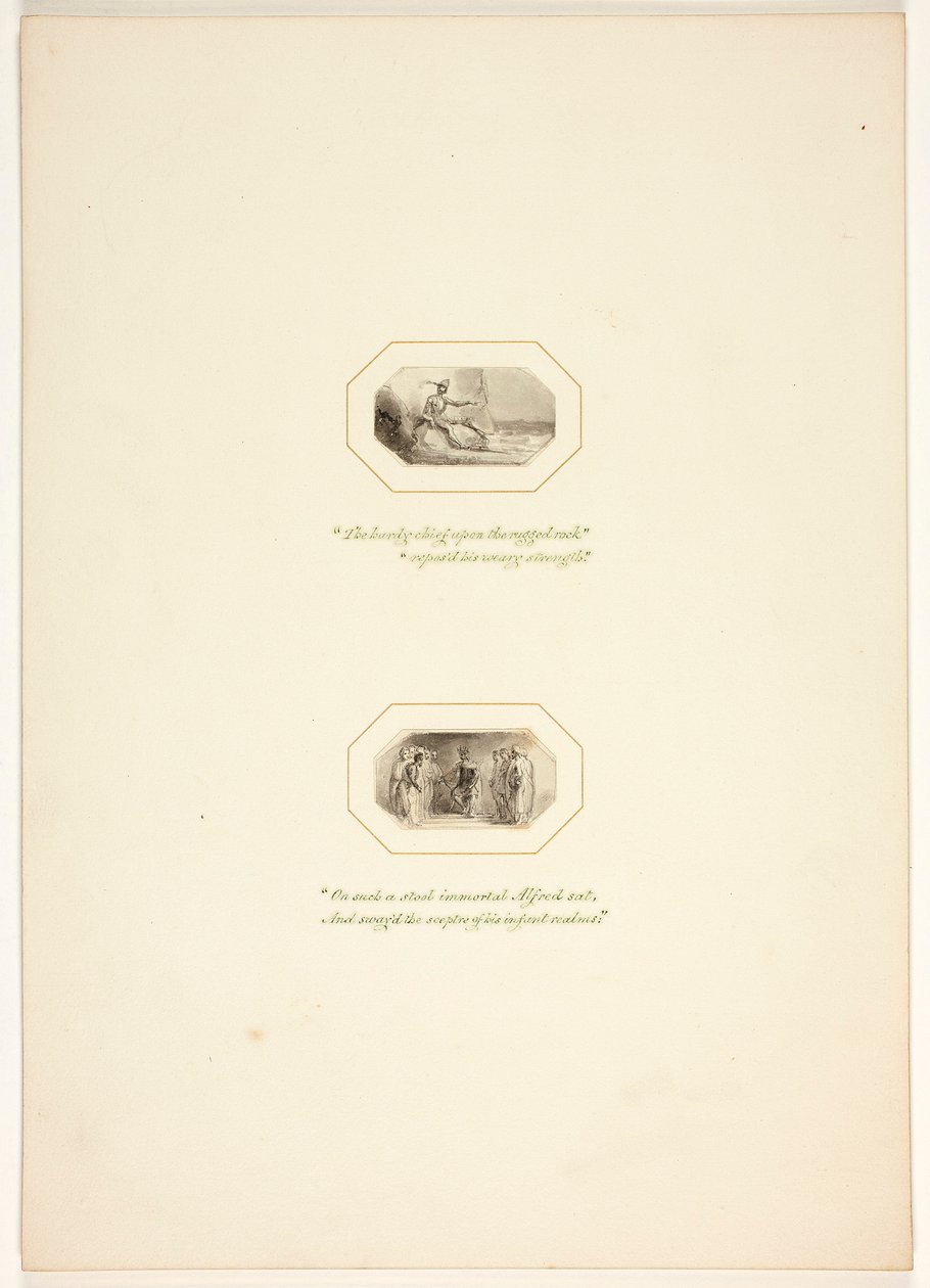 Studie för en plansch ur The Task av Thomas Stothard