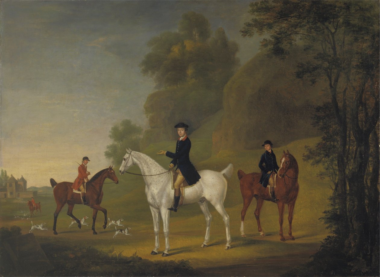 Lord Bulkeley och hans Harriers, hans Huntsman John Wells och Whipper-In R. Jennings av Thomas Stringer