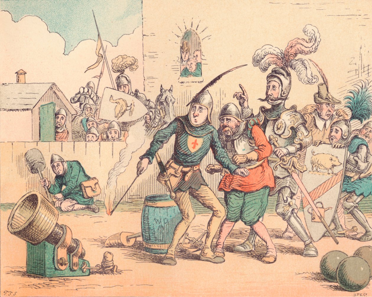 Införandet av artilleri, c1884 av Thomas Strong Seccombe