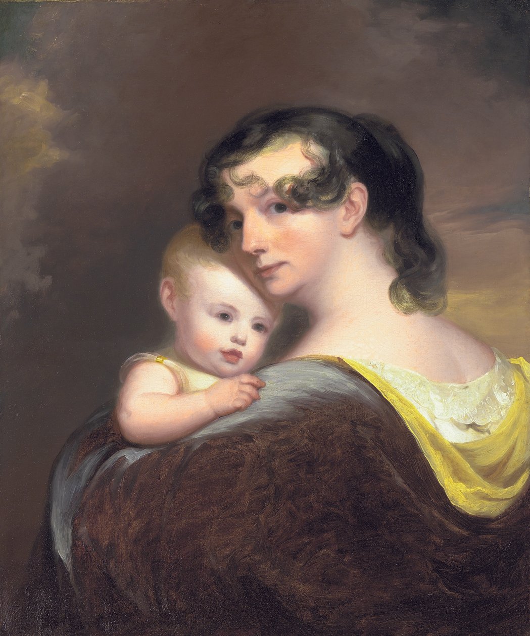 Porträtt av Esther Fortune Warren och hennes dotter Hester, 1811 av Thomas Sully