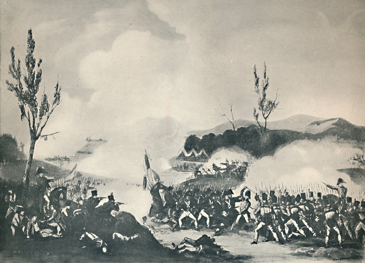 Attack på vägen till Bayonne, 13 december 1813, c1813 1909 av Thomas Sutherland
