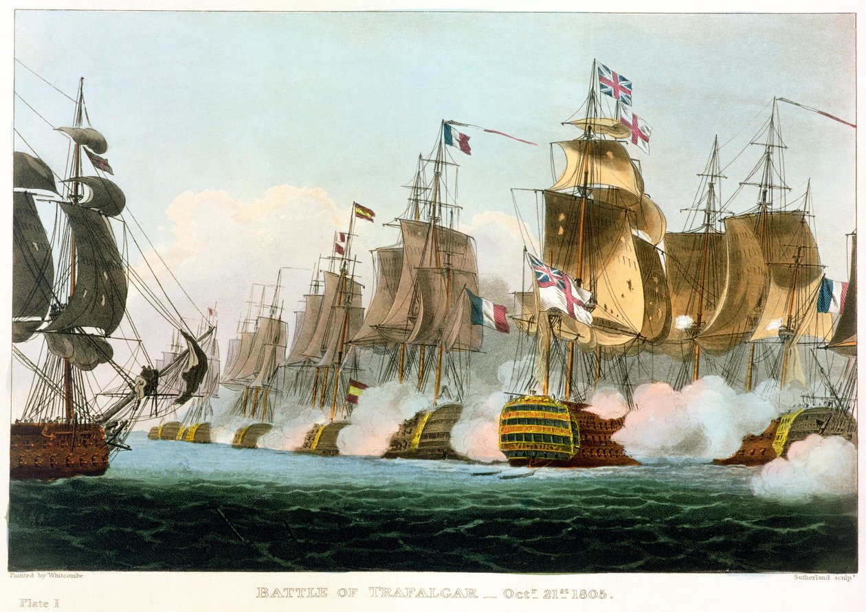 Slaget vid Trafalgar, 21 oktober 1805 1816 av Thomas Sutherland