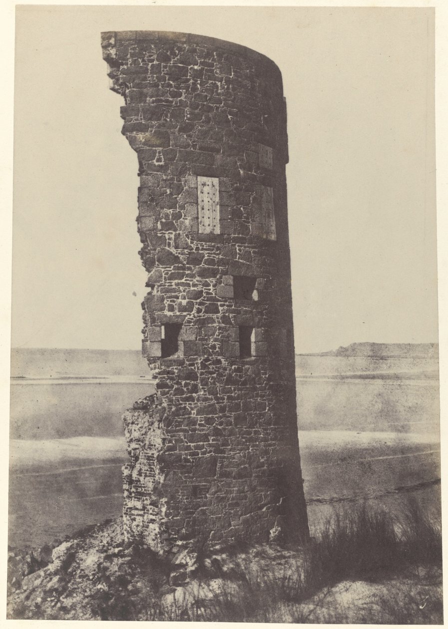 Torn träffat av blixten, Saint-Ouen Bay,1854 (foto) av Thomas Sutton