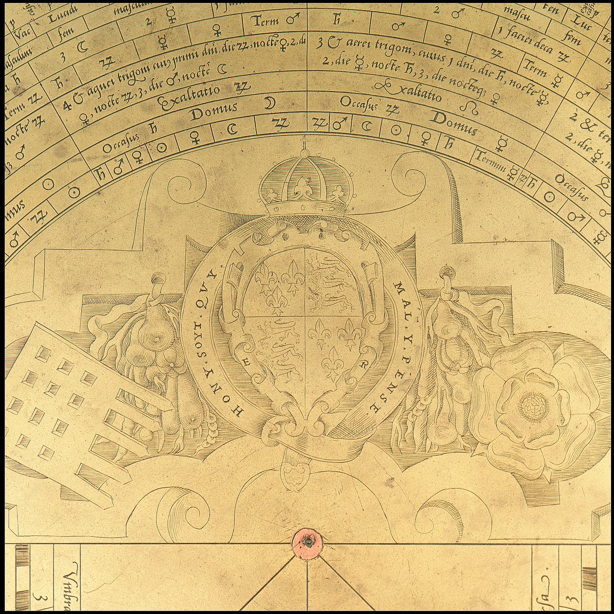 Astrolabium: detalj åtsidan, ca 1552 (brons) av Thomas & Sutton Henry (c.1624 65) Gemini