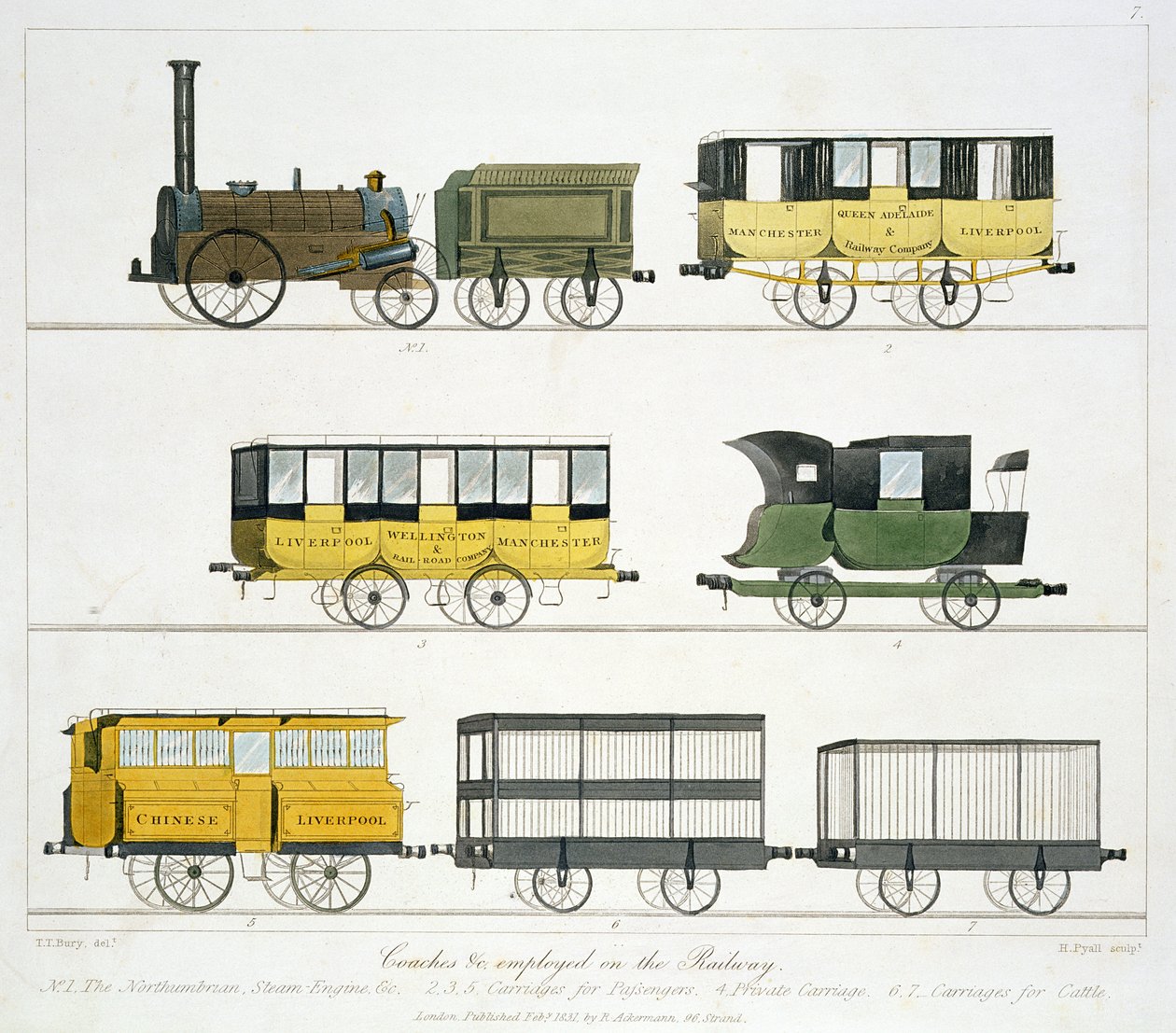 Coaches Employed on the Railway, skylt 7 från 