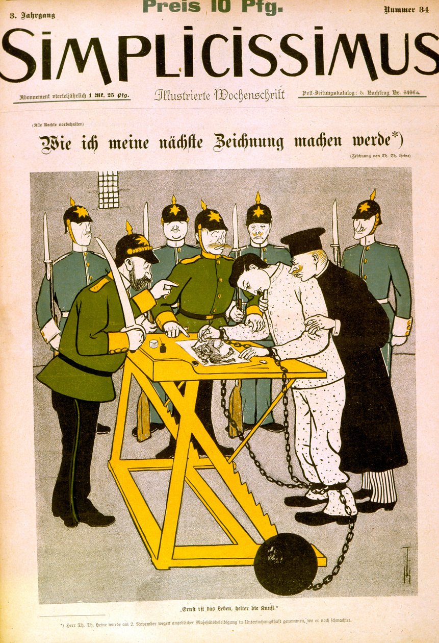 Censur av tysk press av Thomas Theodor Heine