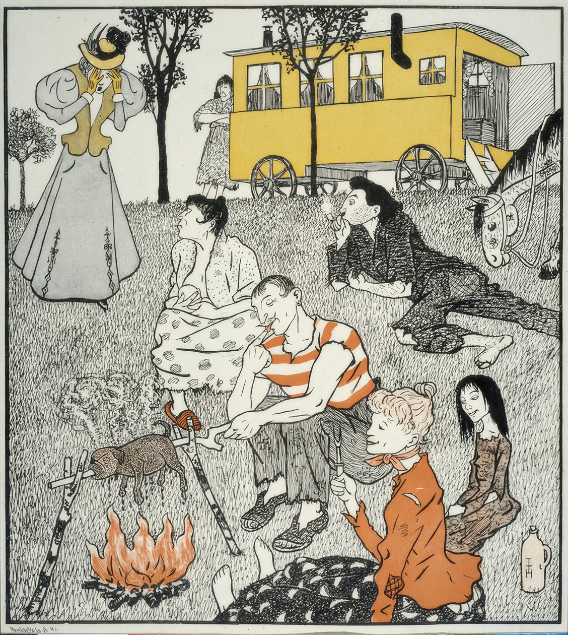 En återförening. / Åh Puzzi, jag måste hitta dig så här! av Thomas Theodor Heine