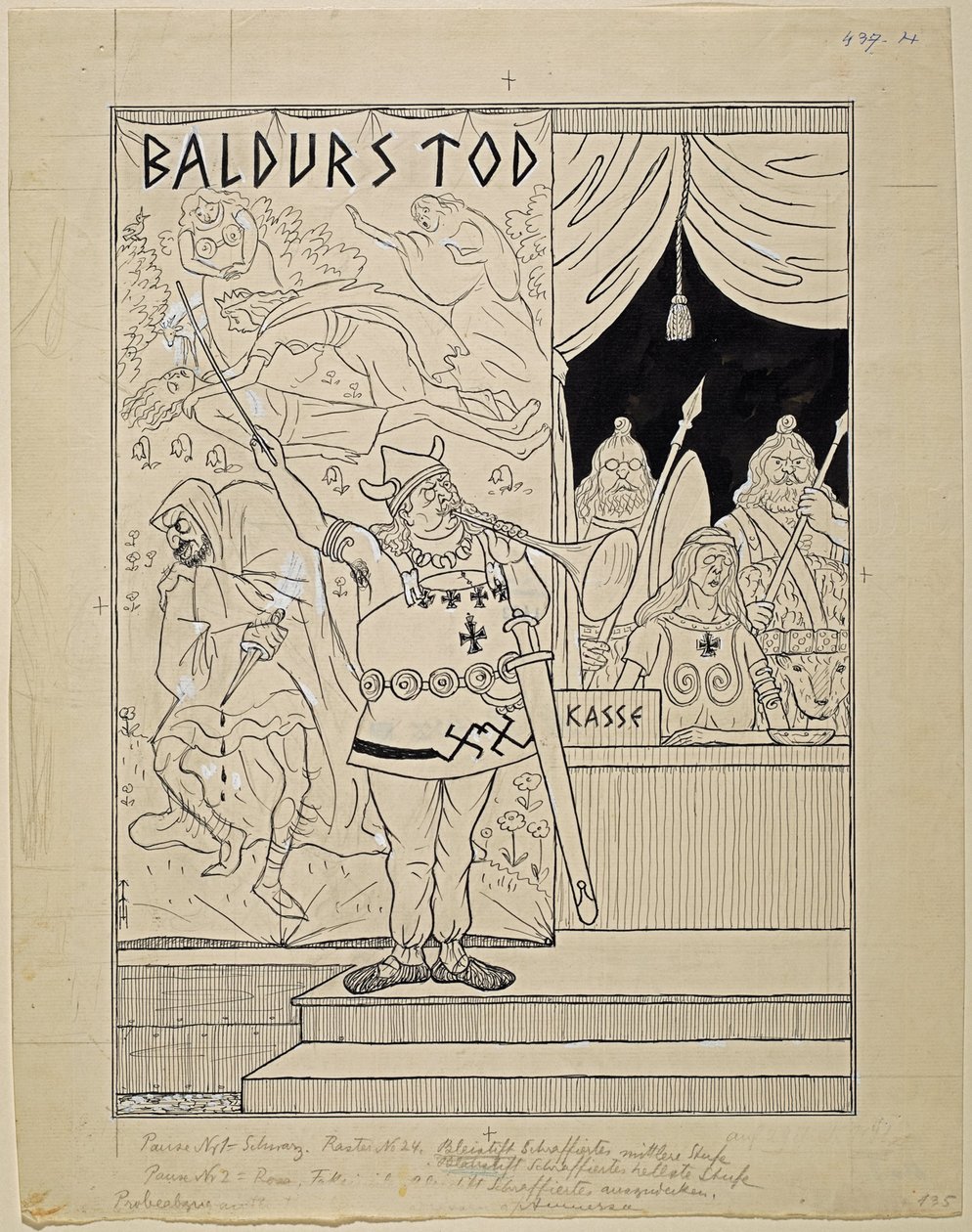 konkurrens för Oberammergau; Simplicissimus XXXV/8 av Thomas Theodor Heine