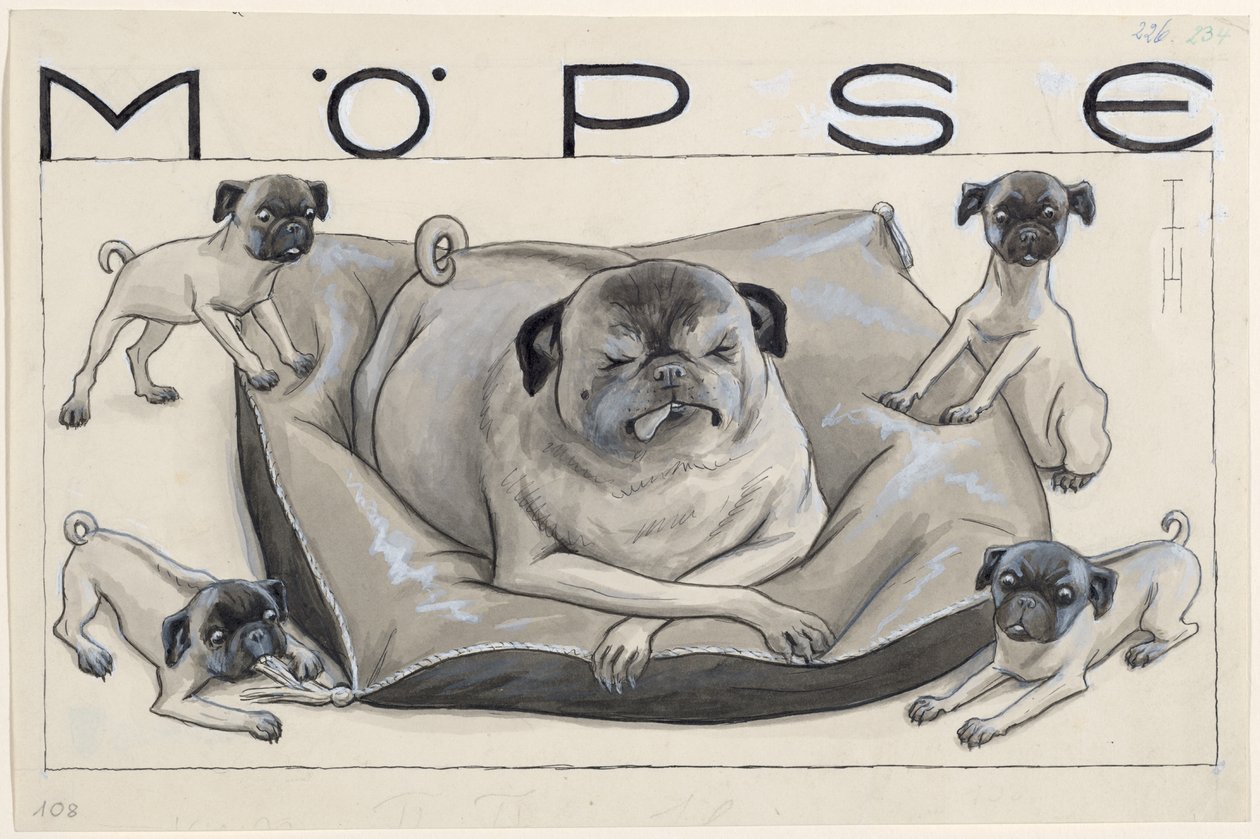 mopsar av Thomas Theodor Heine