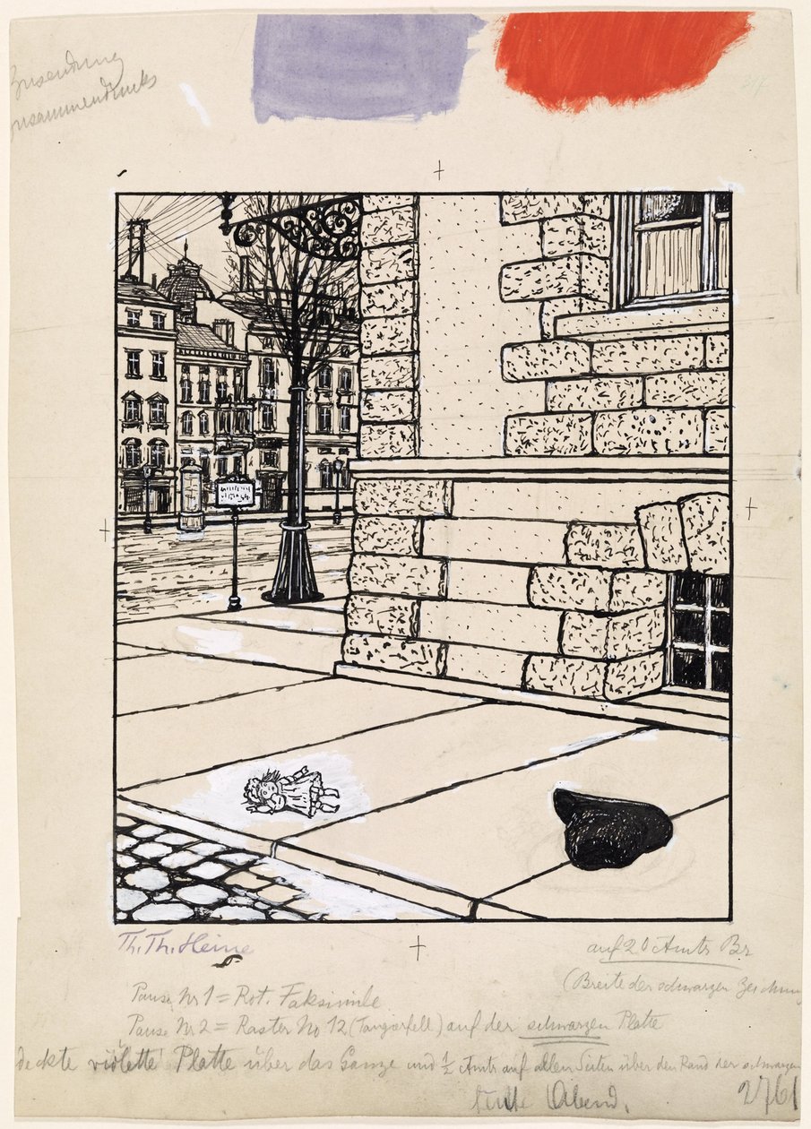 Efter gatudemonstrationen; Simplicissimus XIV/52 av Thomas Theodor Heine