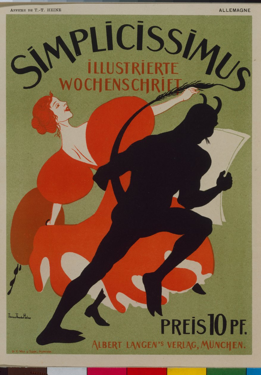 Simplicissimus reklamaffisch av Thomas Theodor Heine