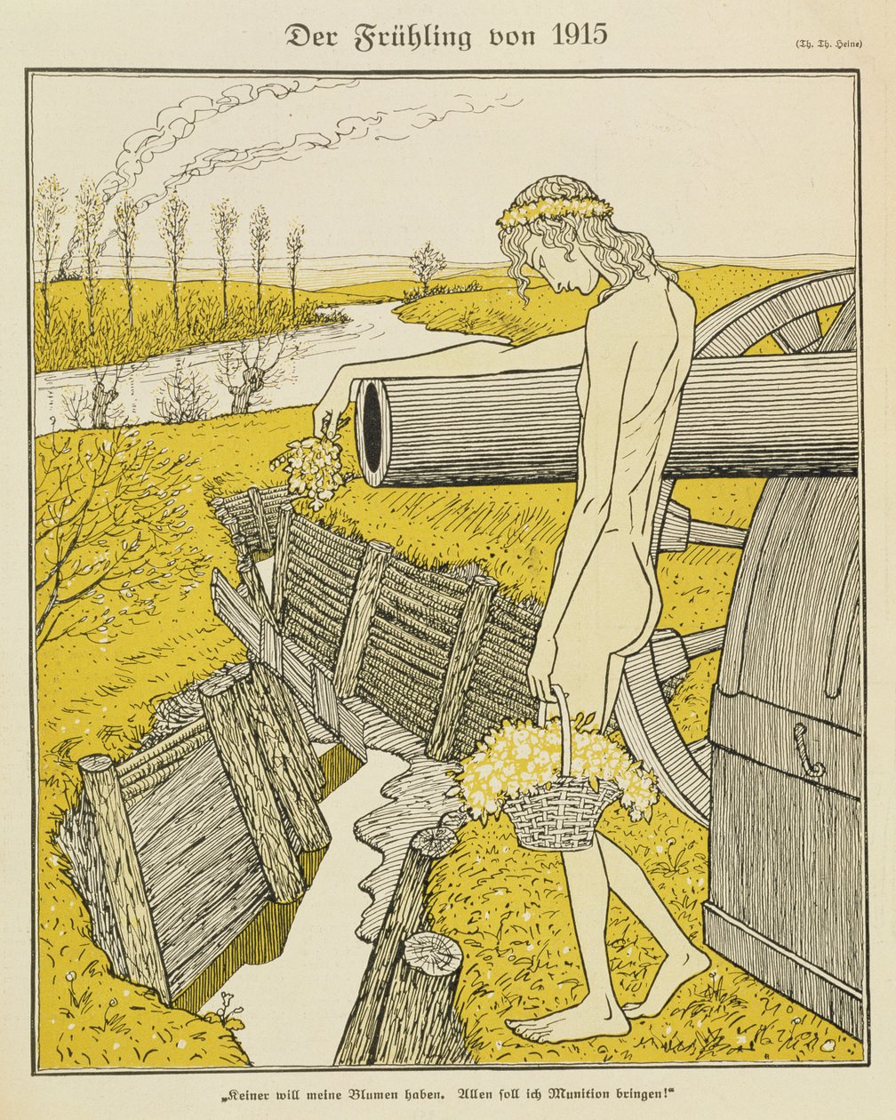 Våren 1915, illustration från en tysk tidskrift, 