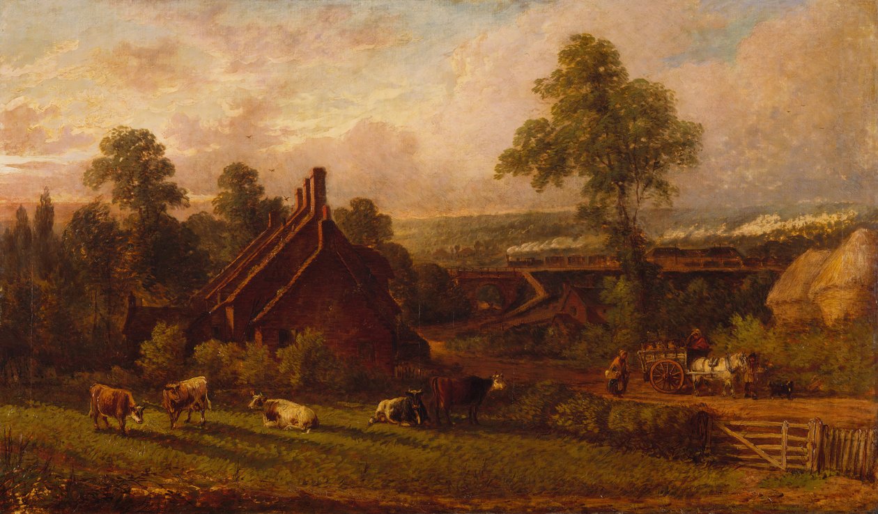 Järnvägslinjen vid Northfield, 1871. av Thomas Thomas
