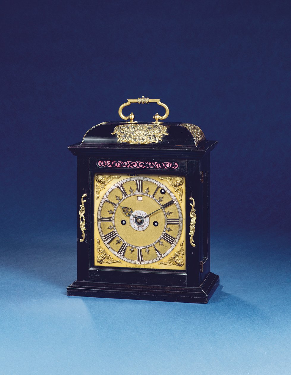 Queen Anne-monterad slående klocka med dragkvartsrepetition, nr 376, c.1705 (ebenholts & förgylld mässing) (se även 867499-500) av Thomas Tompion
