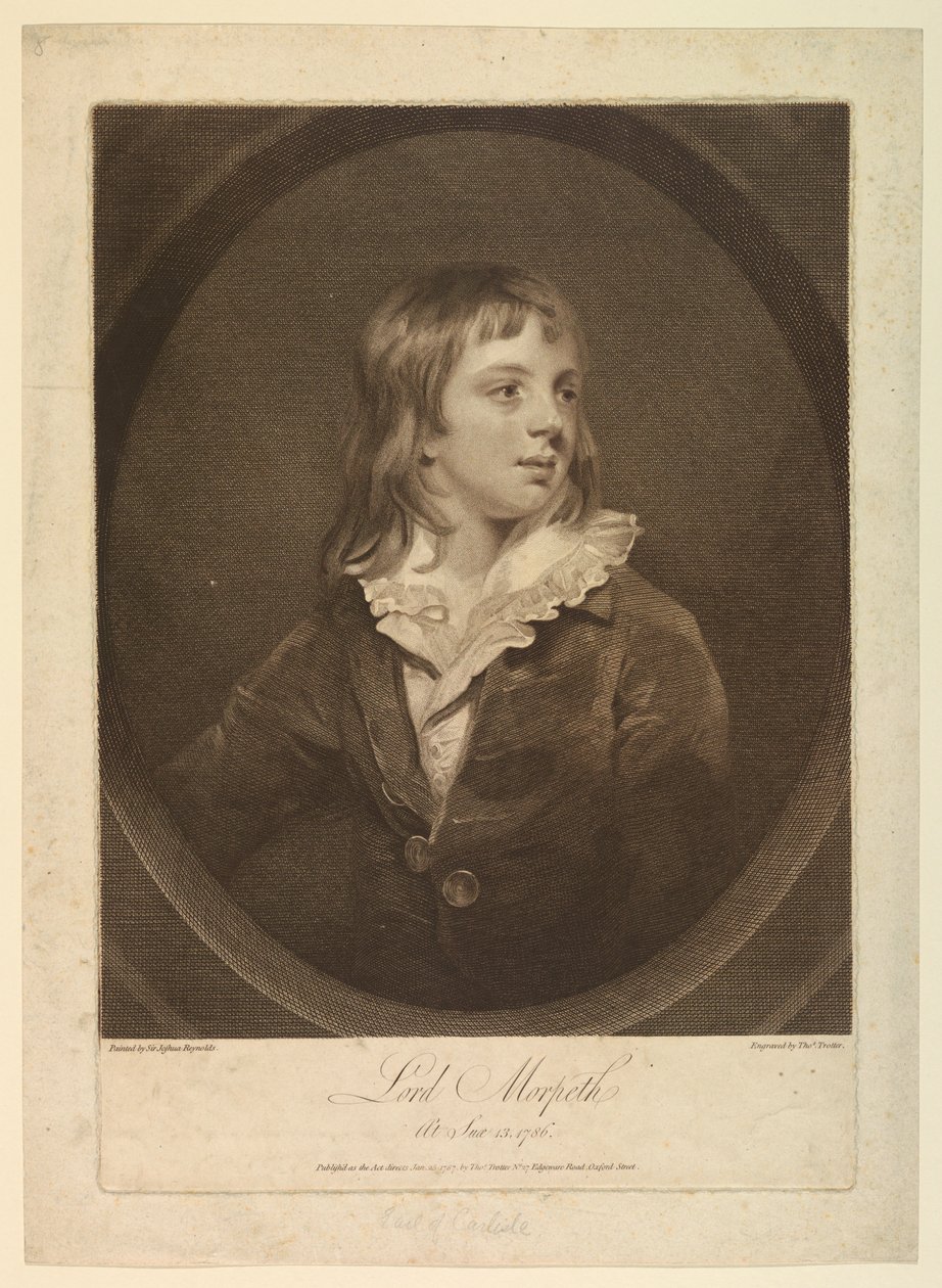 Porträtt av George Howard, sjätte earlen av Carlisle, Viscount Morpeth av Thomas Trotter