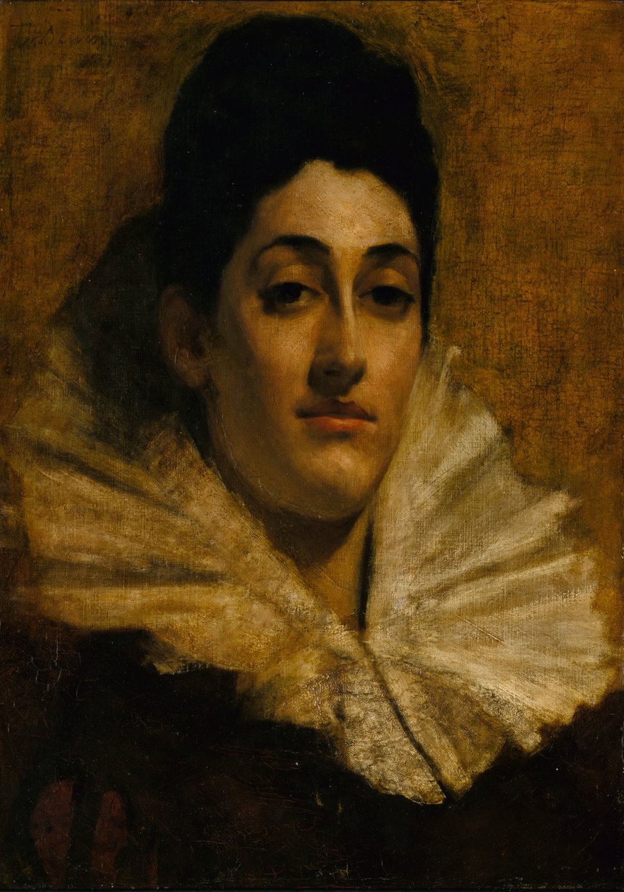 Porträtt av Frances C. Houston, ca. 1880-1889. av Thomas Wilmer Dewing