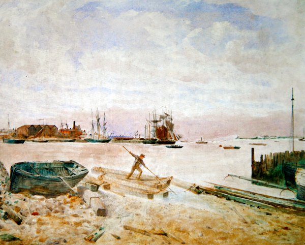 Fleetwood, ca 1860 (akvarell på papper) av Thomas Wade