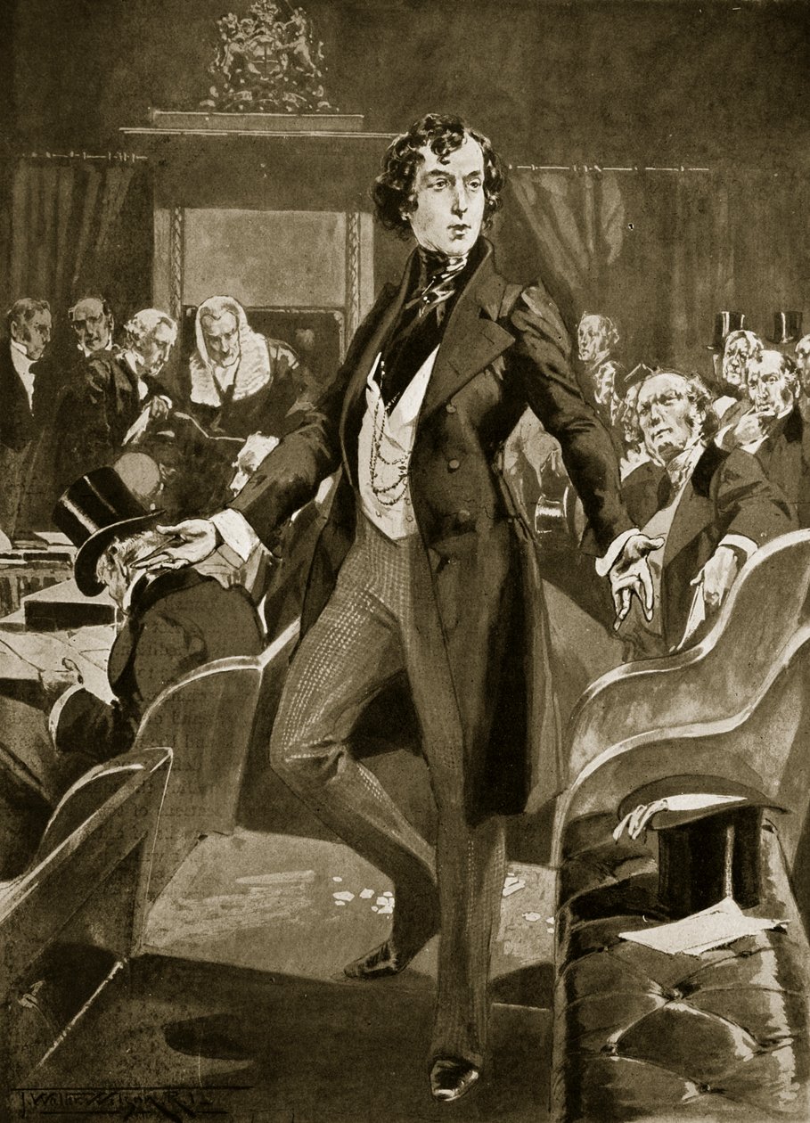 Disraelis första tal i Commons, illustration från 