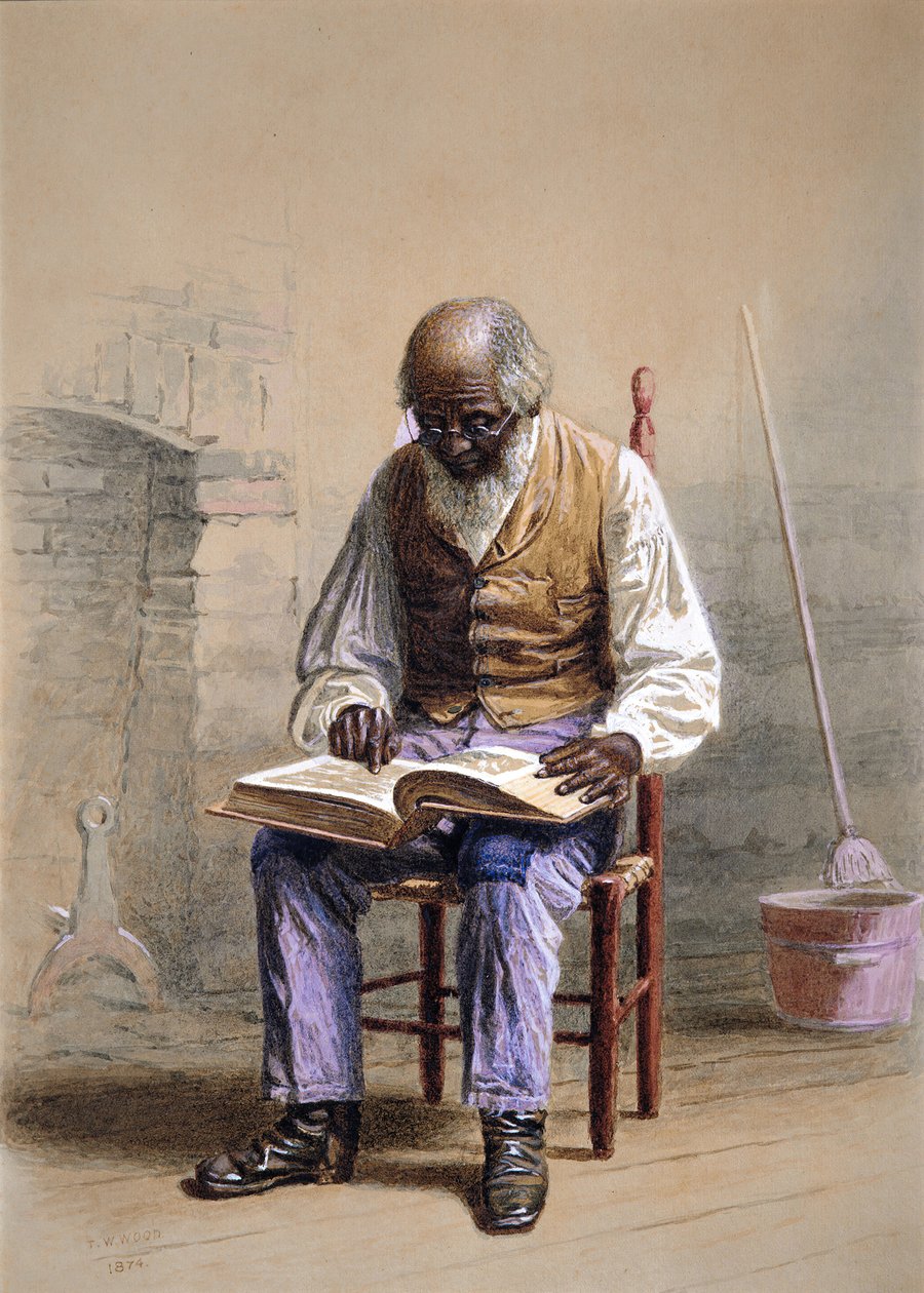 Läsa skrifterna, 1874. av Thomas Waterman Wood