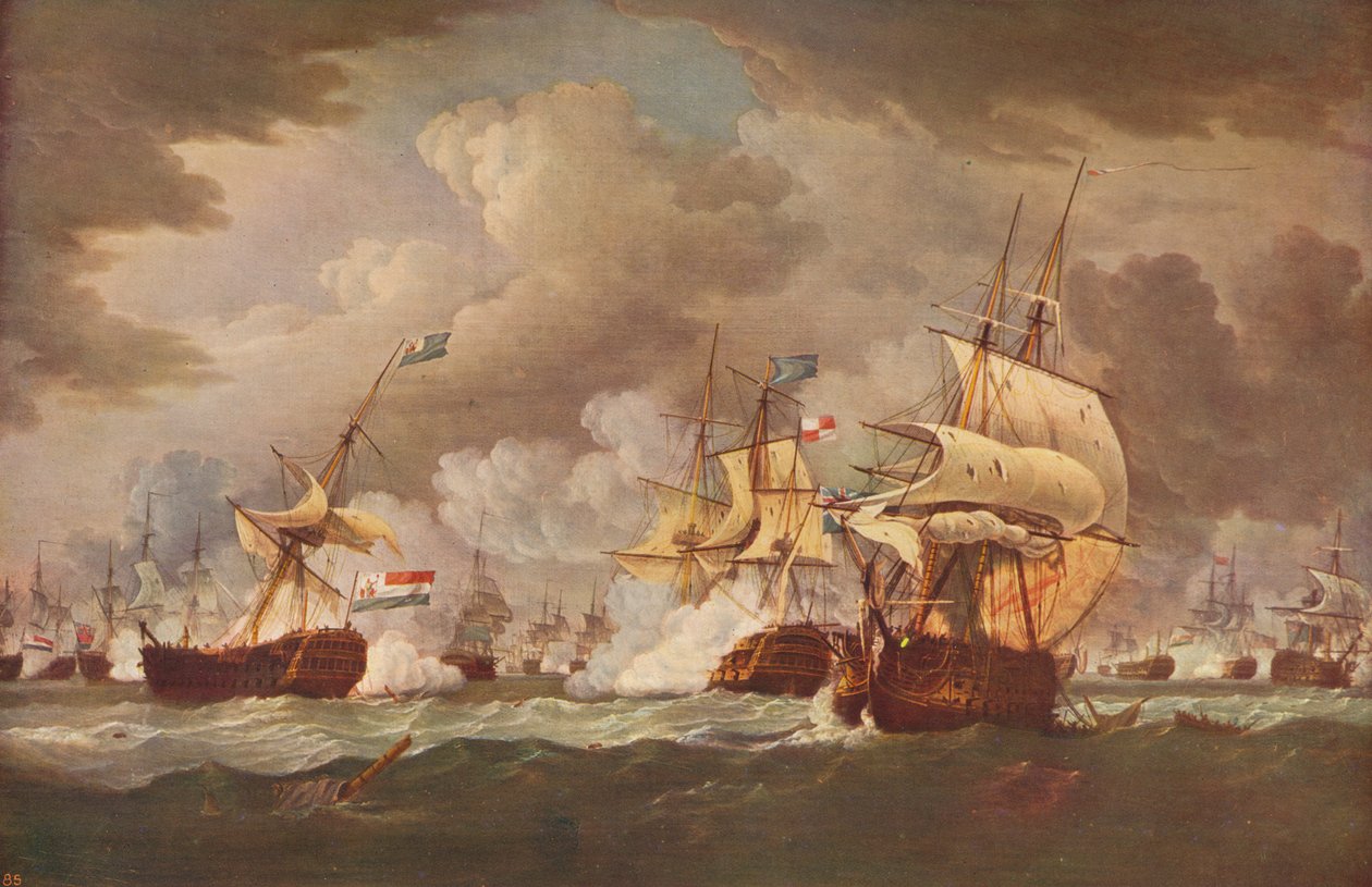 Slaget vid Camperdown, c1800 av Thomas Whitcombe