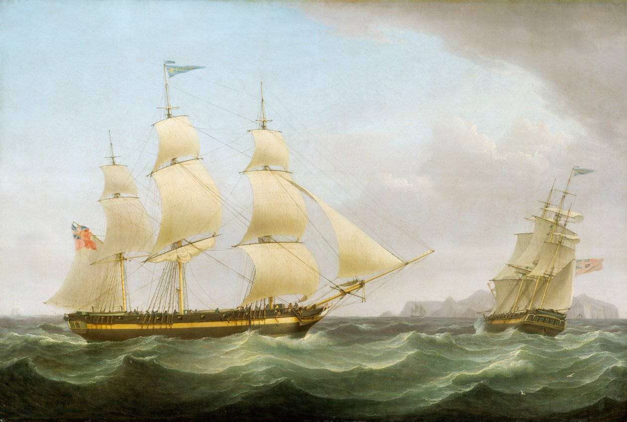 Skeppet Phoenix, slutet av 1700-talet - början av 1800-talet (olja på duk) av Thomas Whitcombe