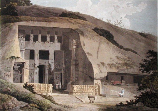 Utgrävt tempel på ön Salsette, plåt III från 
