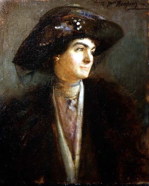 Bystporträtt av Mabel Persis av Thomas William Roberts