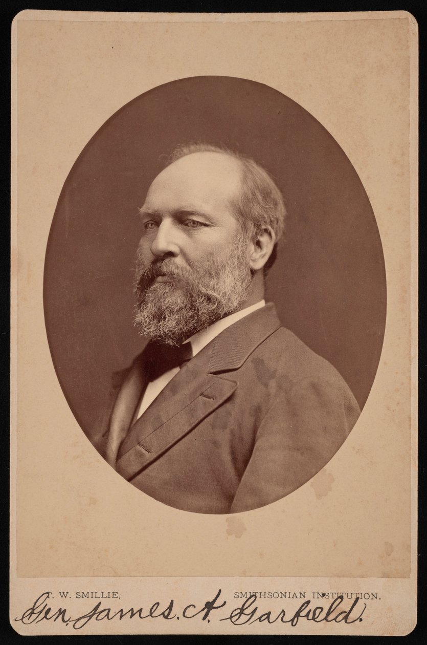 Porträtt av James Abram Garfield 1831-1881, juni 1880. av Thomas William Smillie