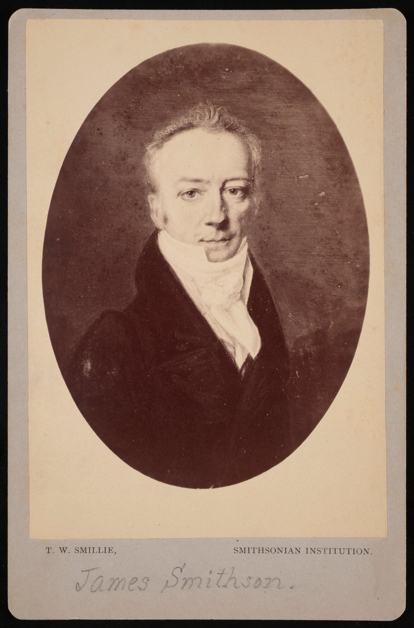 Porträtt av James Smithson 1765-1829, 1816 fotograferat 1870-talet. av Thomas William Smillie