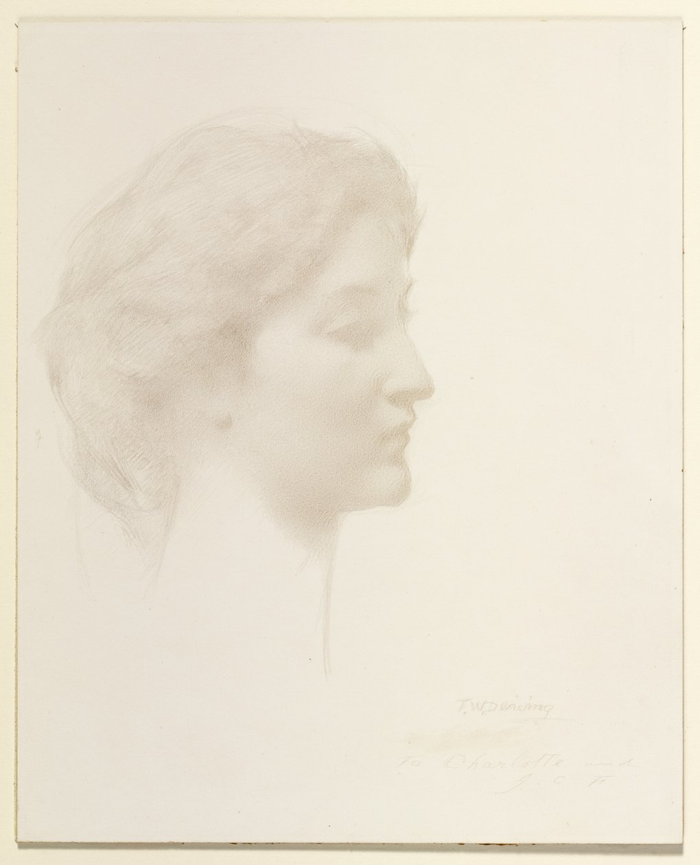 Huvud av en flicka av Thomas Wilmer Dewing