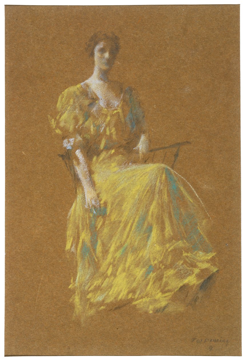 Dam i grönt av Thomas Wilmer Dewing
