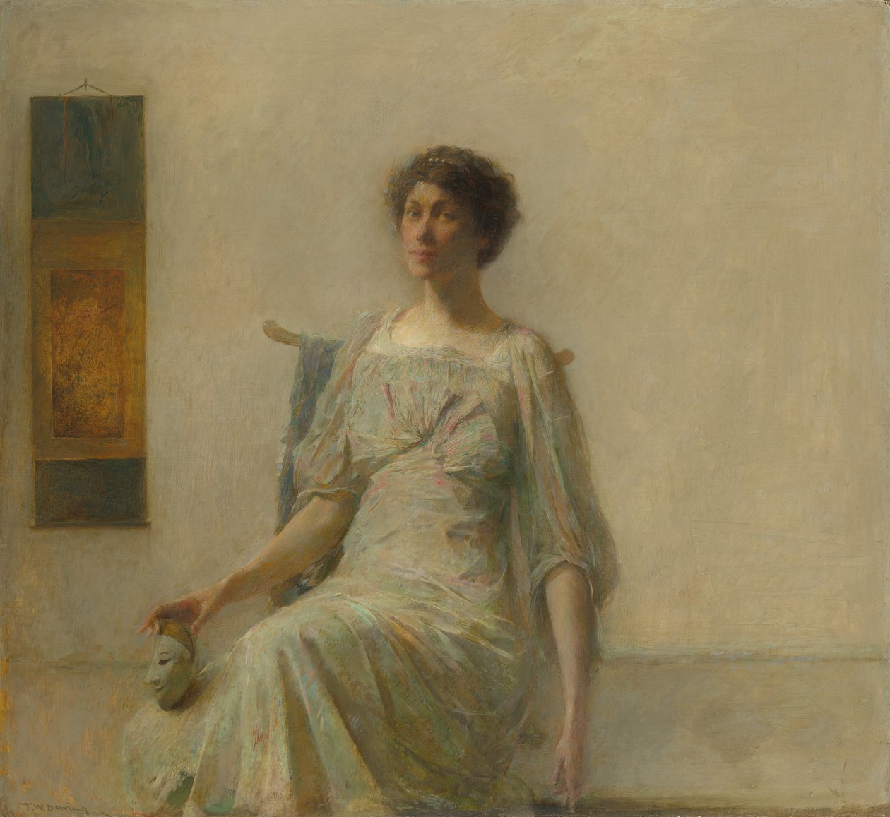 Dam med en mask av Thomas Wilmer Dewing