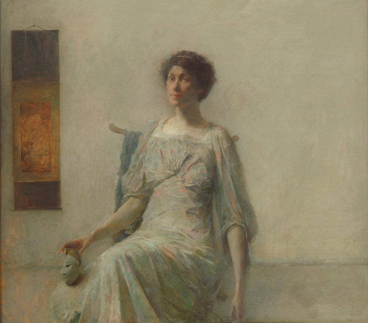 Dam med en mask, 1911 av Thomas Wilmer Dewing