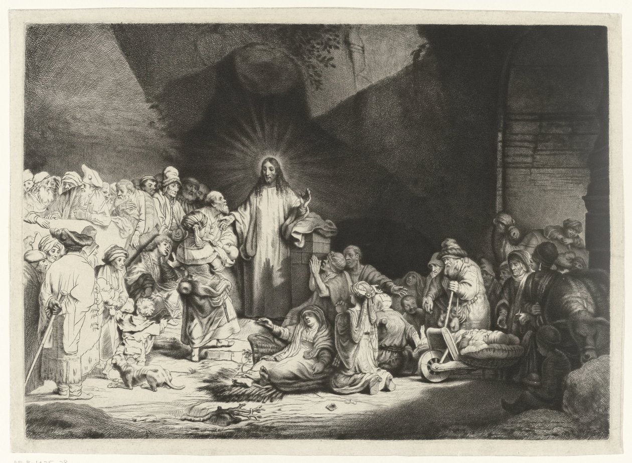 Predikar Kristus (The Hundred Guilder Print) av Thomas Worlidge