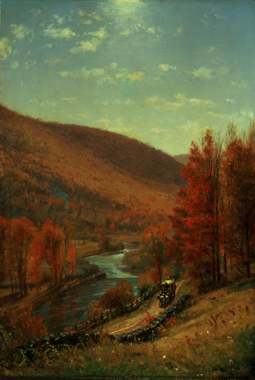 En väg genom Belvedere, Vermont av Thomas Worthington Whittredge