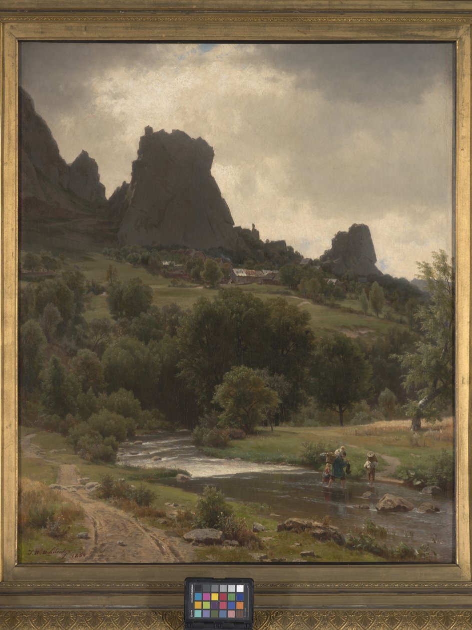 Summer Pastorale (Utsikt över Kallenfels) (olja på duk) av Thomas Worthington Whittredge