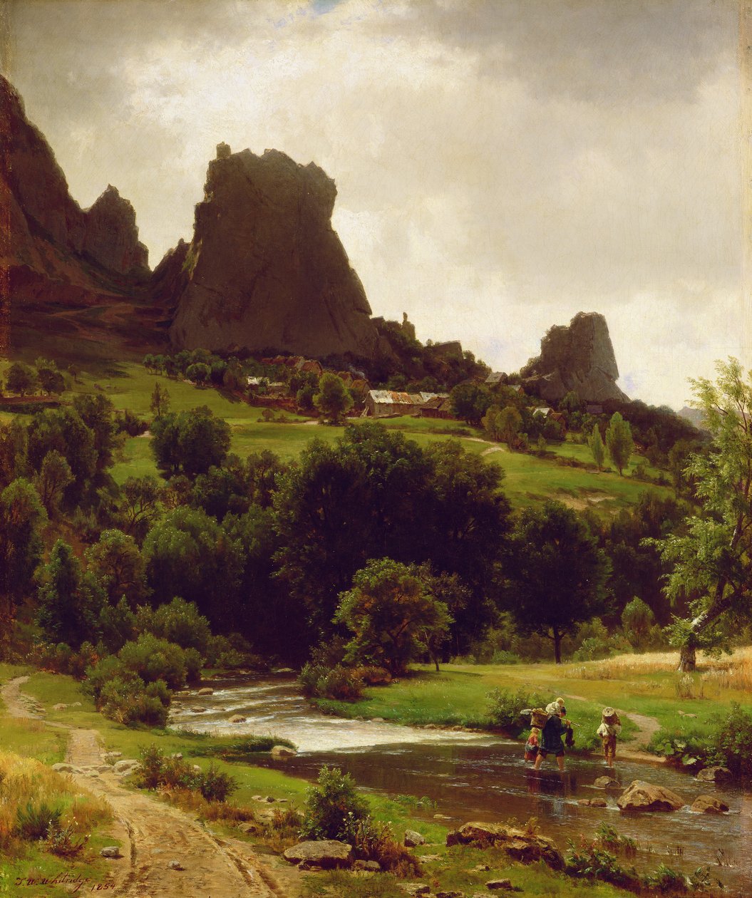 Summer Pastorale (Utsikt över Kallenfels) 1853 (olja på duk) av Thomas Worthington Whittredge
