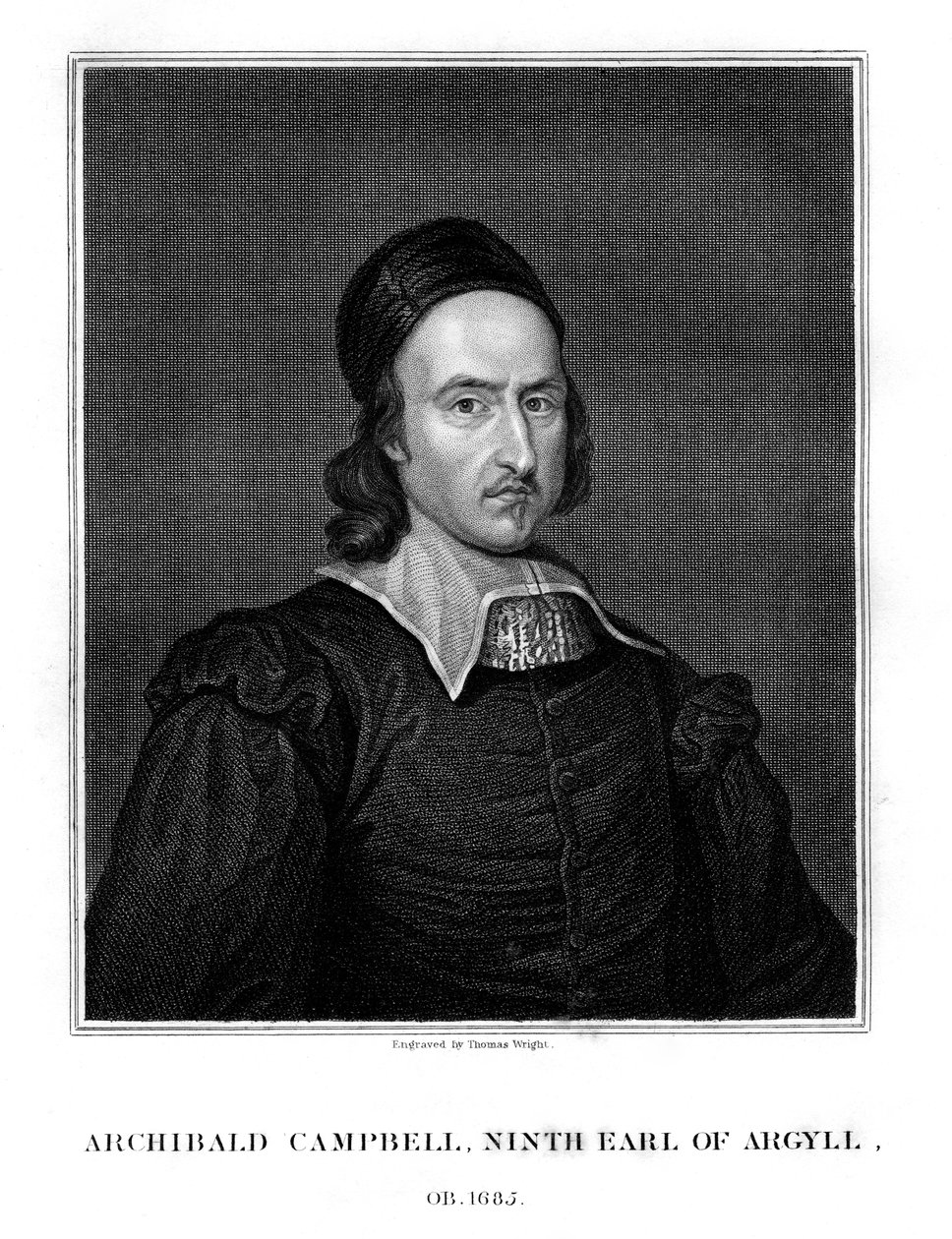 Archibald Campbell, 9:e earl av Argyll, statsman, 1828. av Thomas Wright