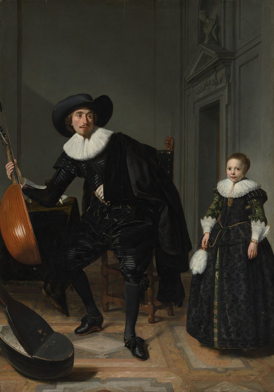 En musiker och hans dotter, 1629. av Thomas de Keyser